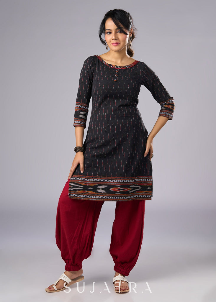 Maroon Cotton Pant