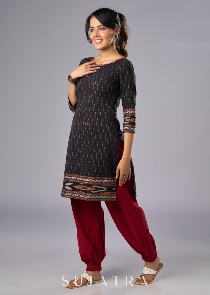 Maroon Cotton Pant