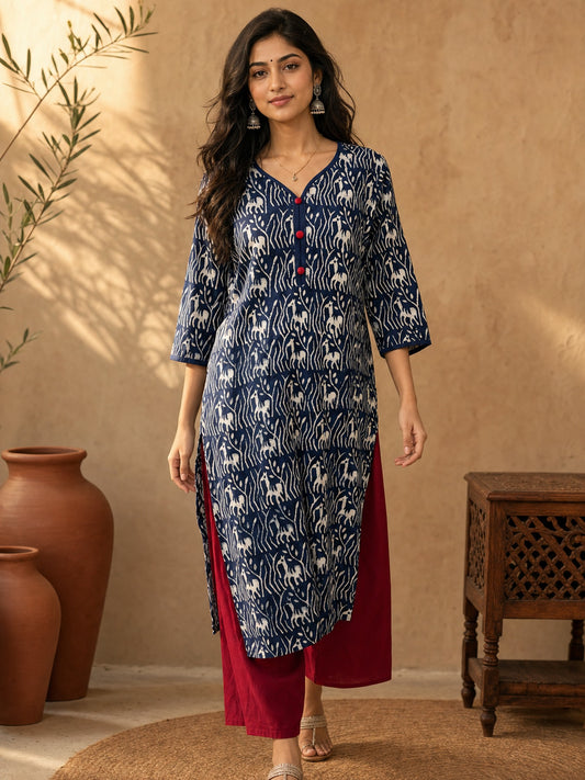 Deep Maroon Cotton Silk Tailored Straight Pant