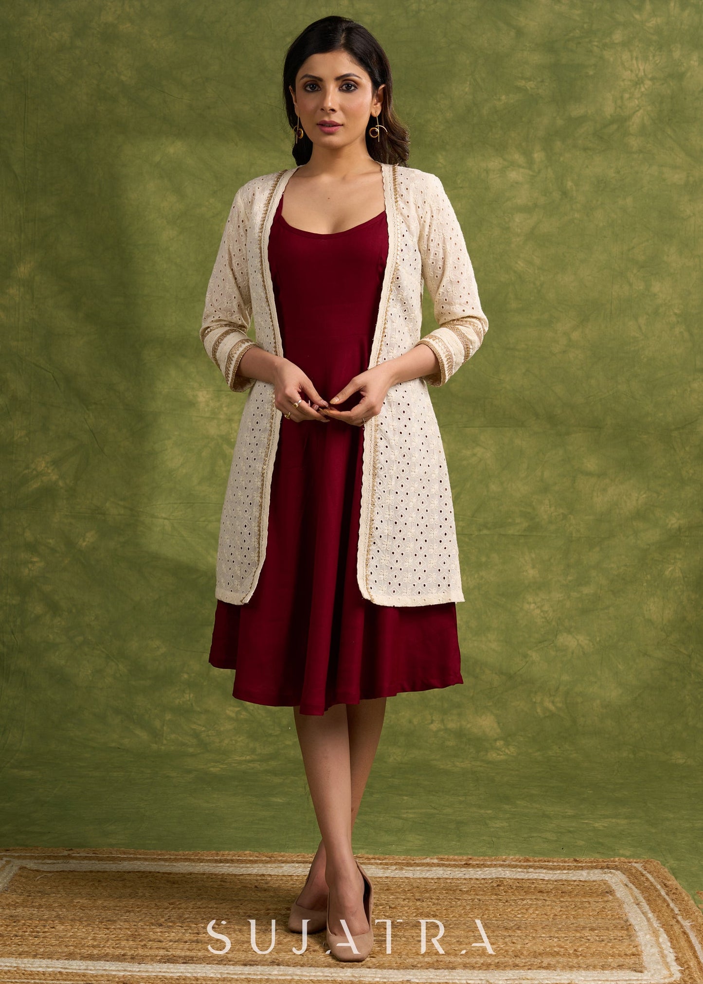 Maroon Slip Dress