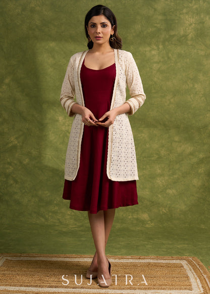 Maroon Slip Dress