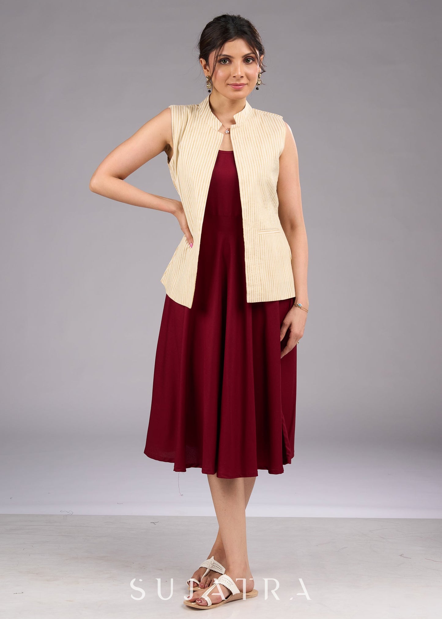 Maroon Slip Dress