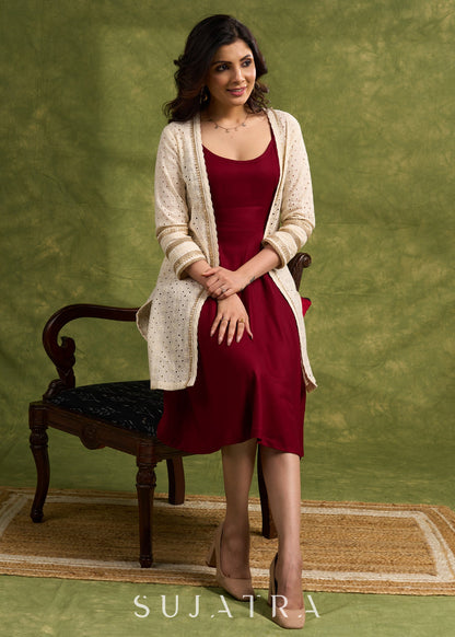 Maroon Slip Dress