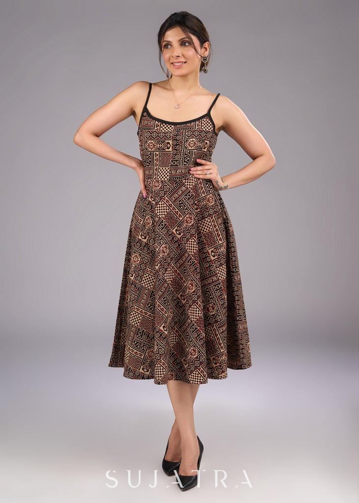 Ajrakh Strappy Dress