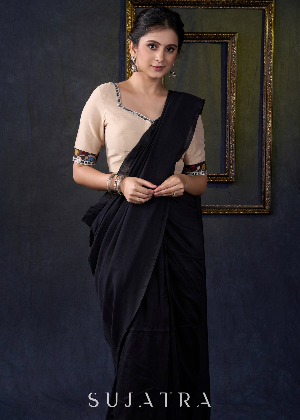 Dussehra Sale — Traditional Kalamkari Combination Blouse