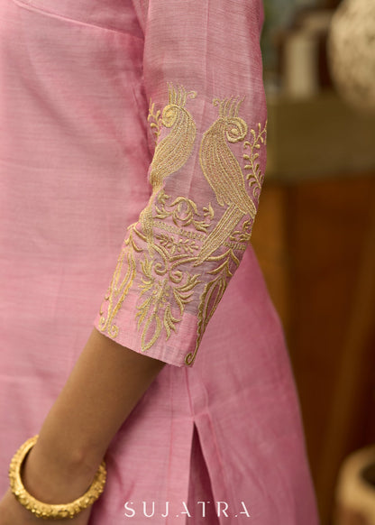 Pant with Gold Embroidery