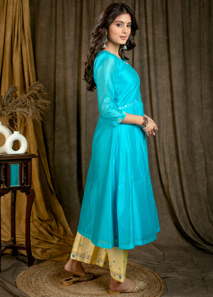 Yellow Chanderi Pant