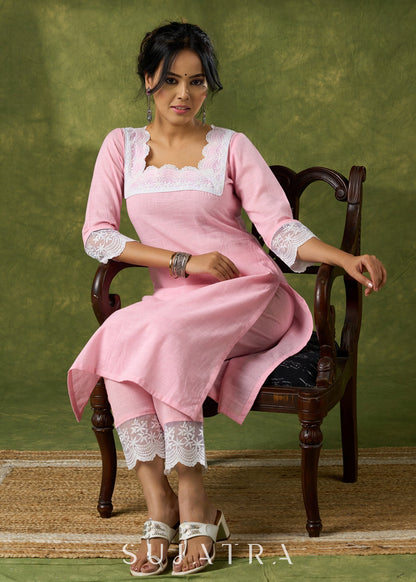 Pink Cotton Pant