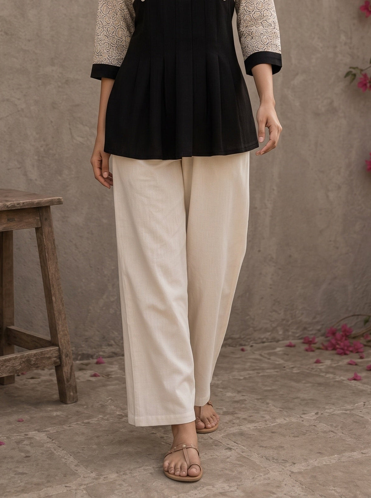 Off-White Cotton Pant
