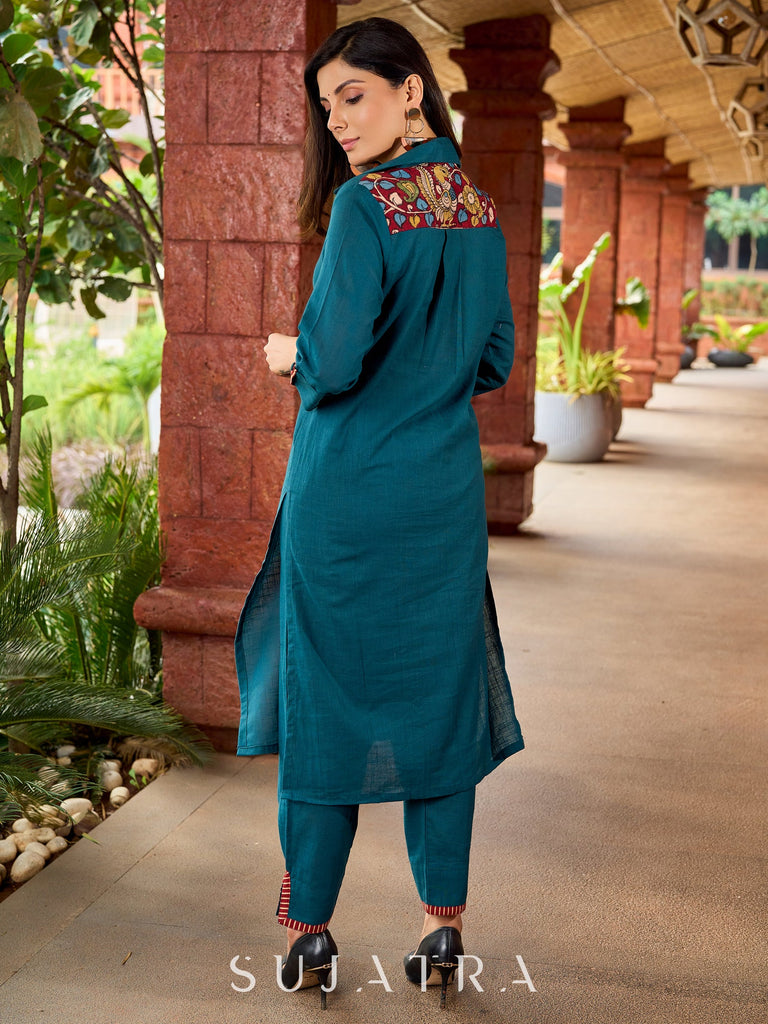 Teal Cotton Pant