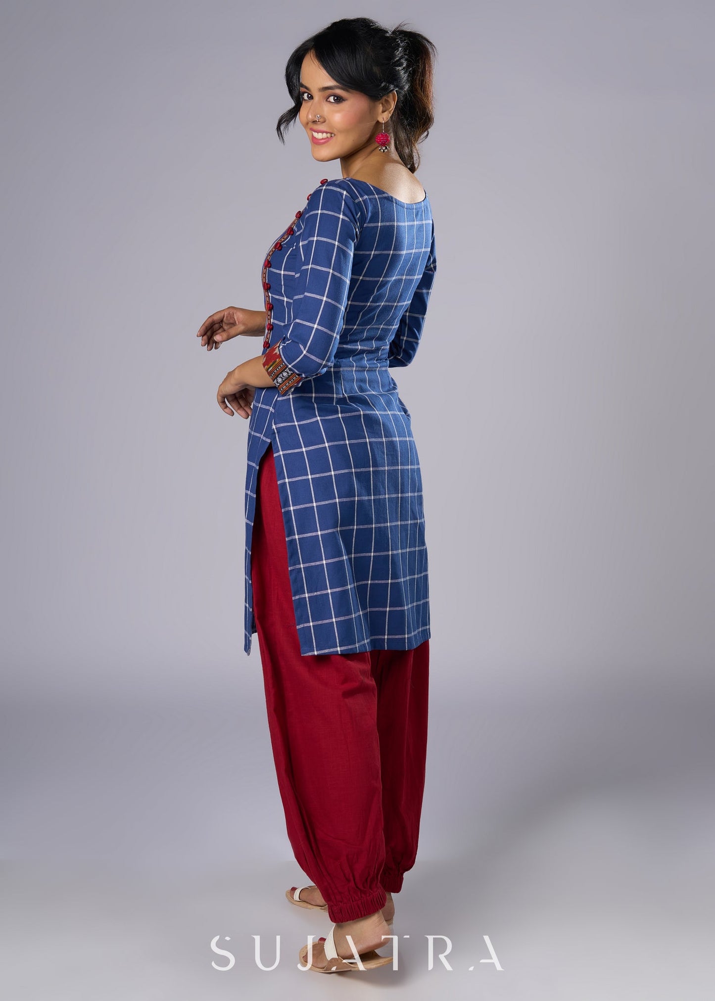 Maroon Cotton Pant