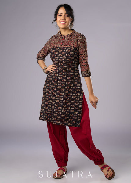 Maroon Cotton Pant
