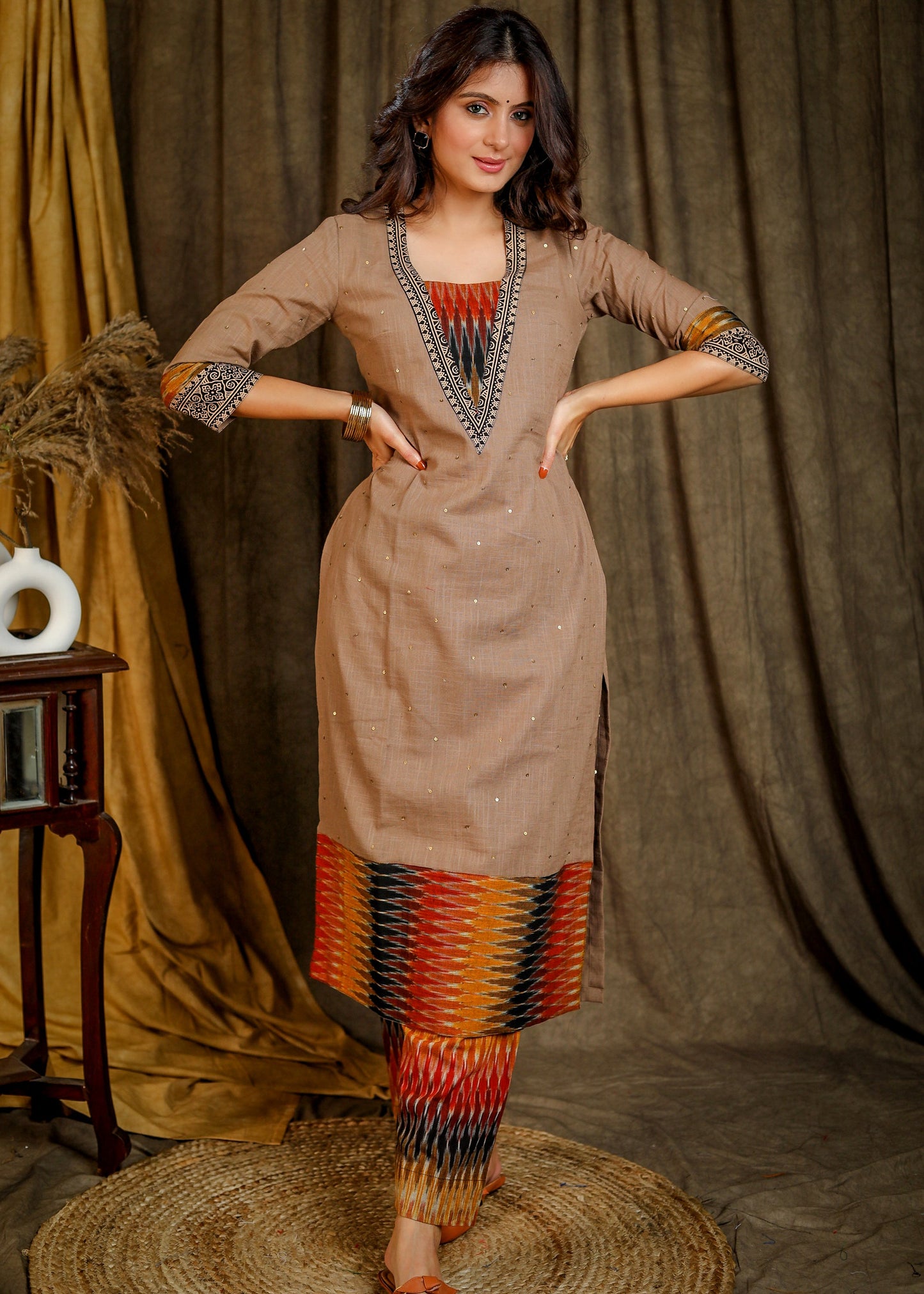 Multicolour Cotton Pant