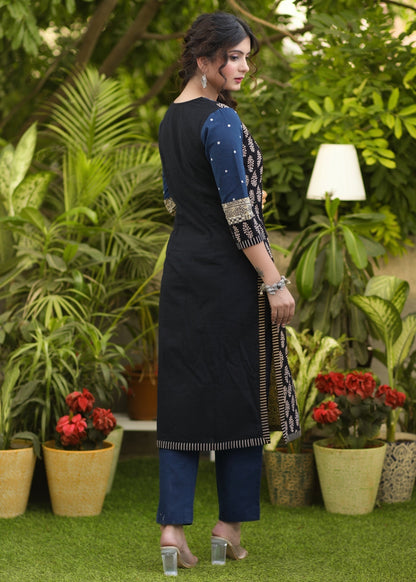 Blue Cotton Pant