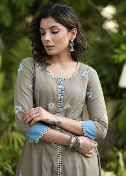 Blue Cotton Pant