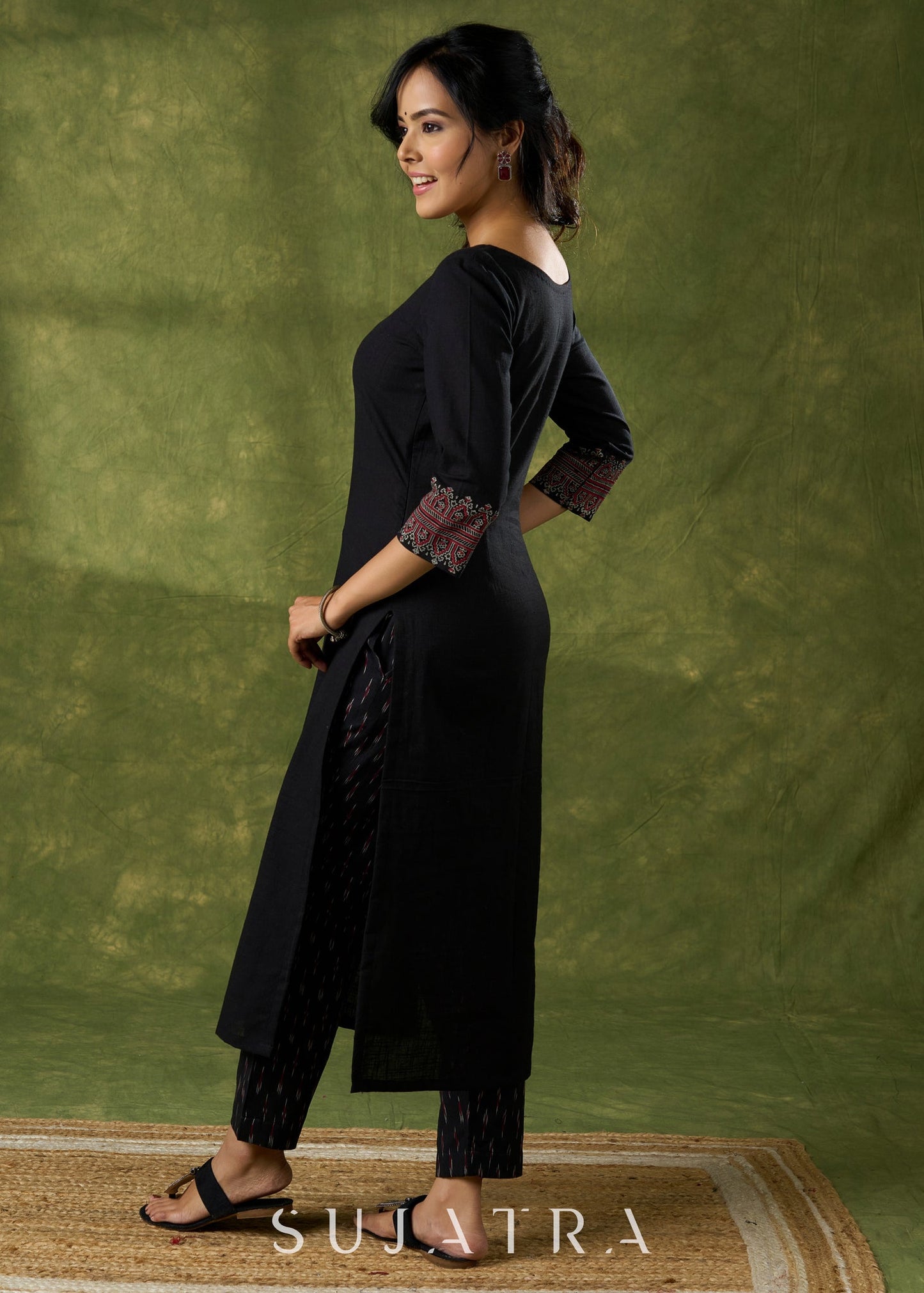 Black Ikat Pant