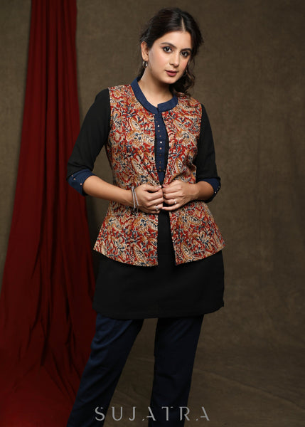 Classy Block Printed Kalamkari Jacket