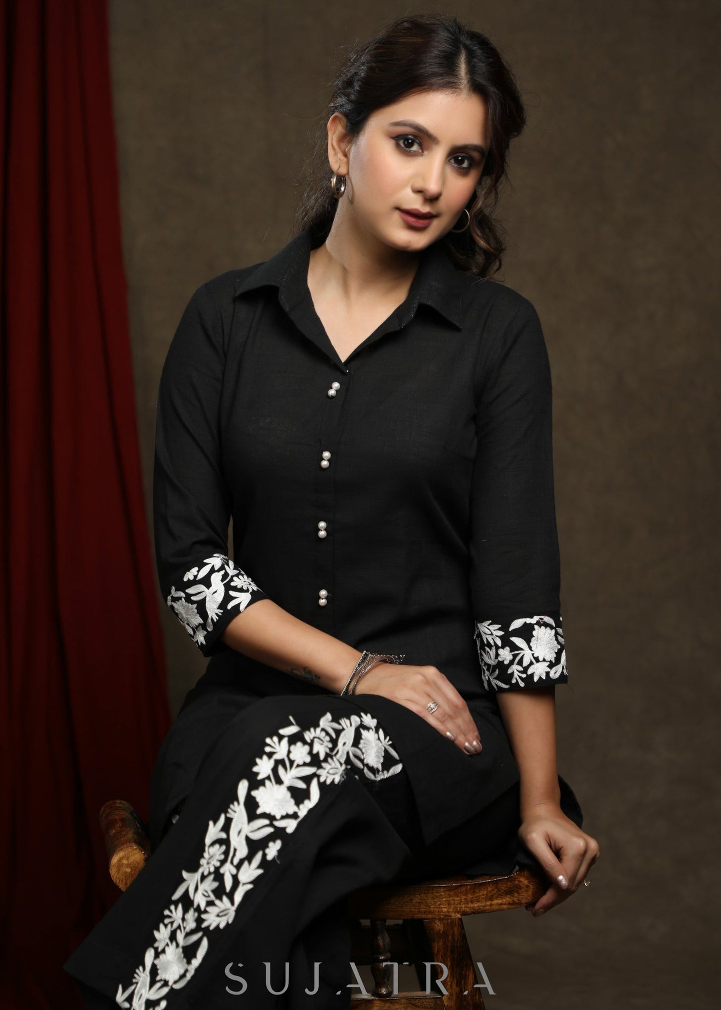 Black Cotton Pant