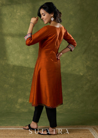 Black Cotton Silk Pant