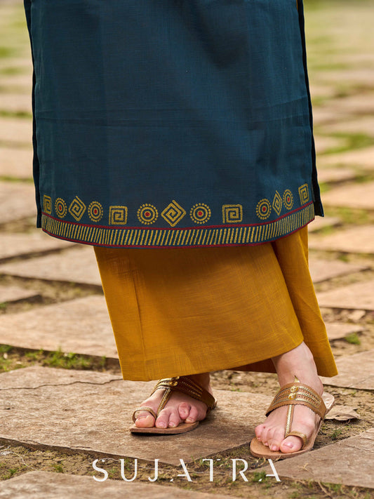 Classic Mustard Cotton Palazzo Pant