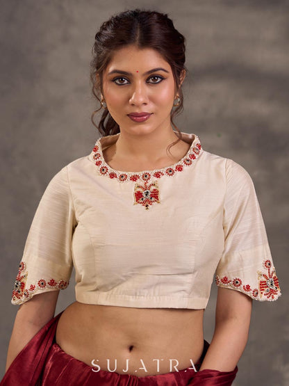 Maroon Lustrous Modal Silk Saree with Rich Zari Pallu