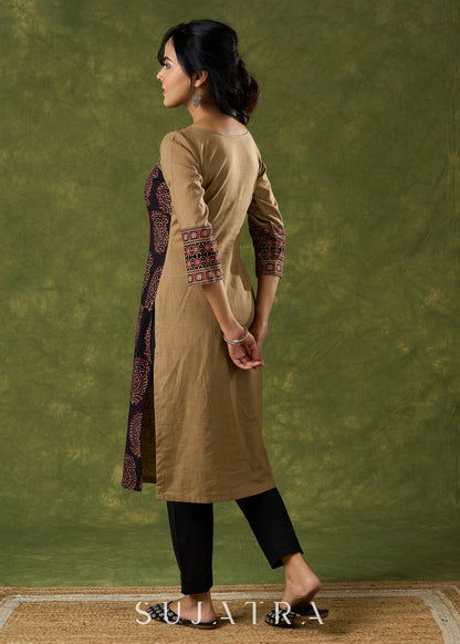 Black Cotton Silk Pant