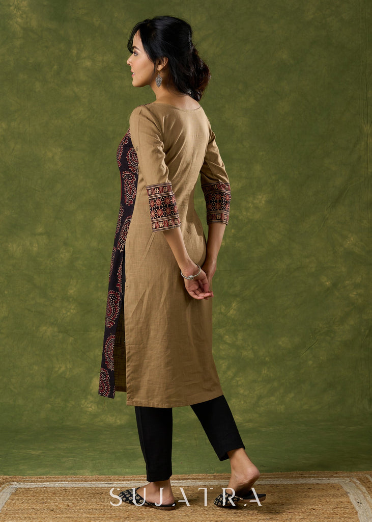 Black Cotton Silk Pant