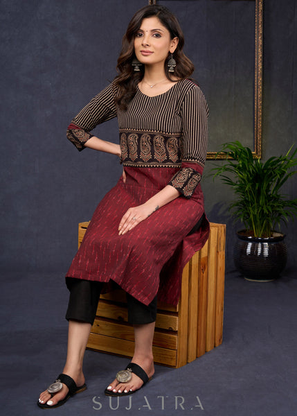 Black Cotton Silk Pant