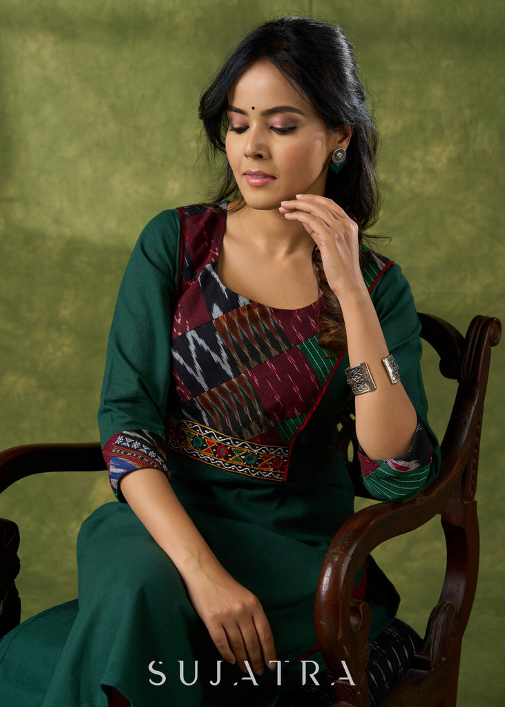 Maroon Cotton Silk Pant