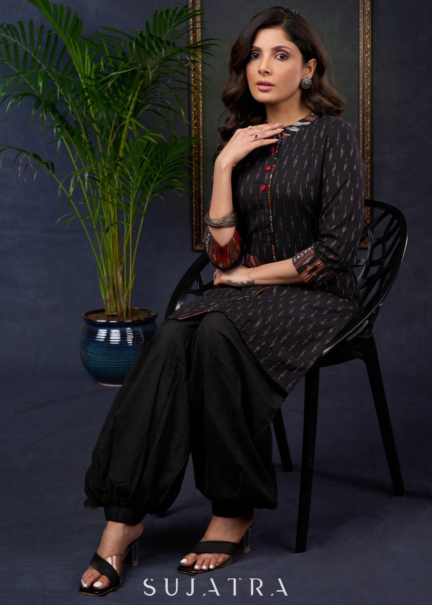 Black Cotton Pant