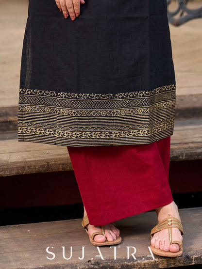 Classy Maroon Cotton Palazzo Pant