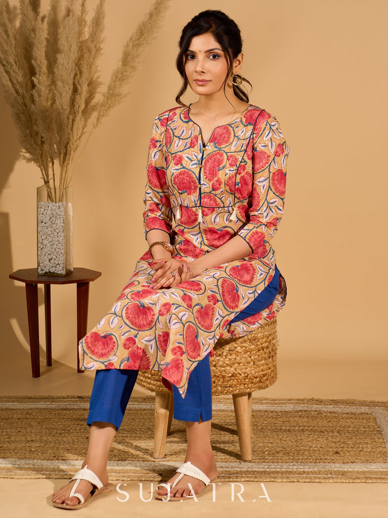 Blue Cotton Pant