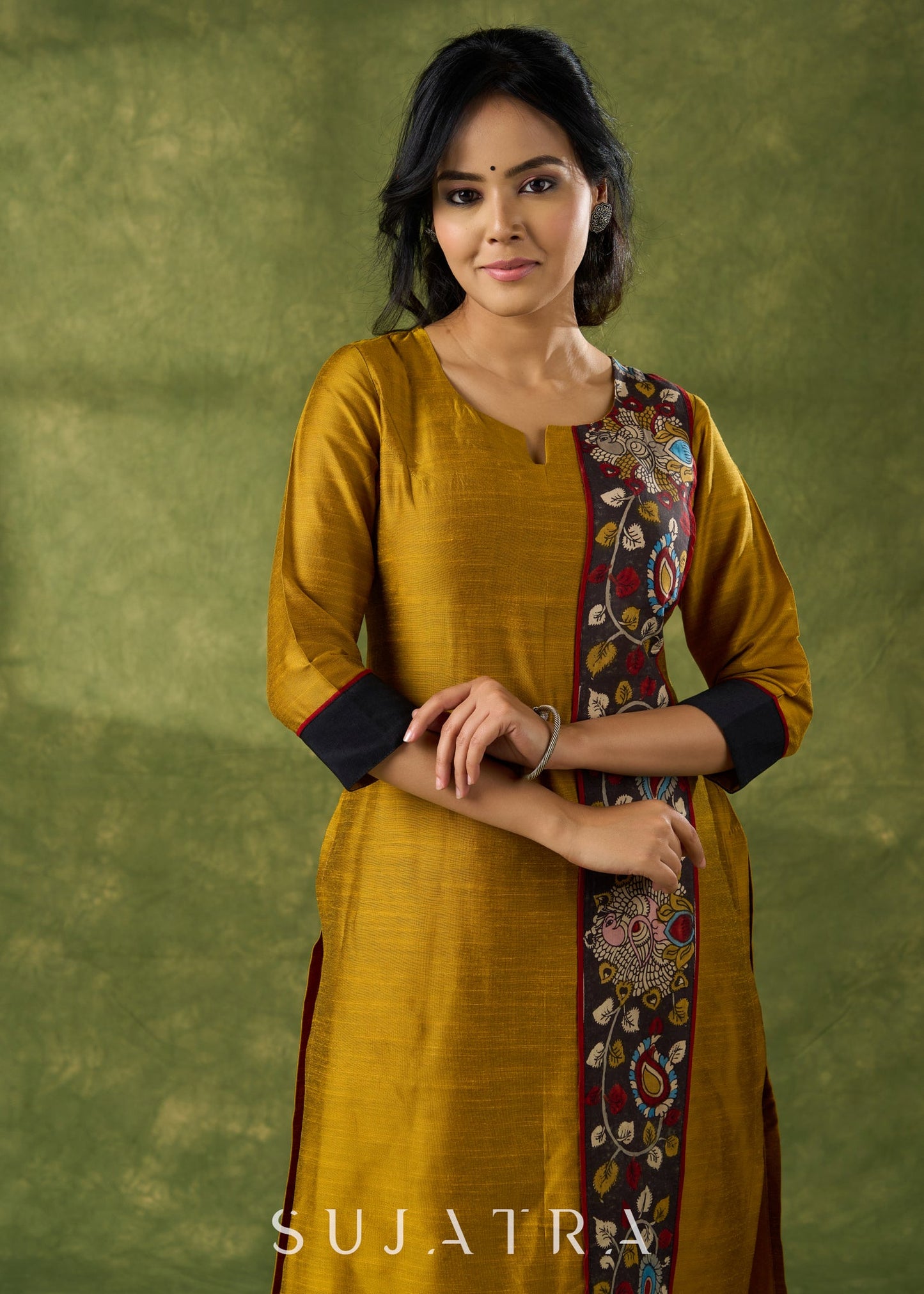 Maroon Cotton Silk Pant