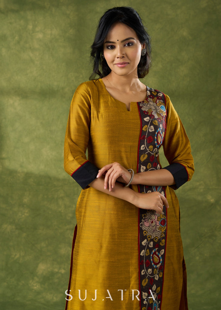 Maroon Cotton Silk Pant