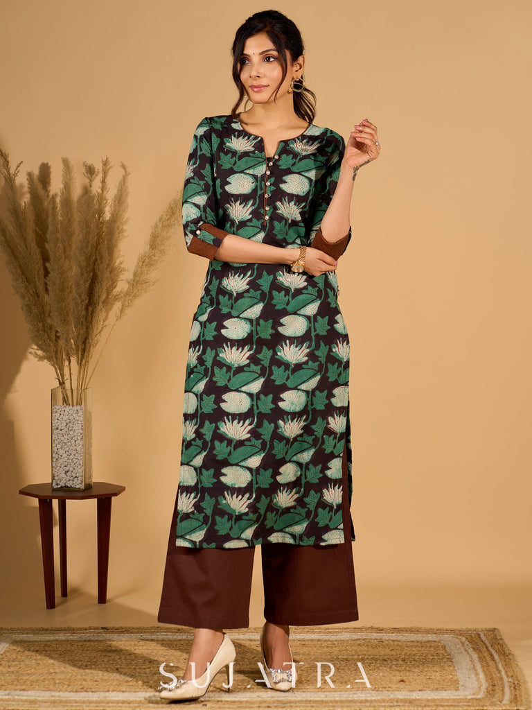 Brown Cotton Pant