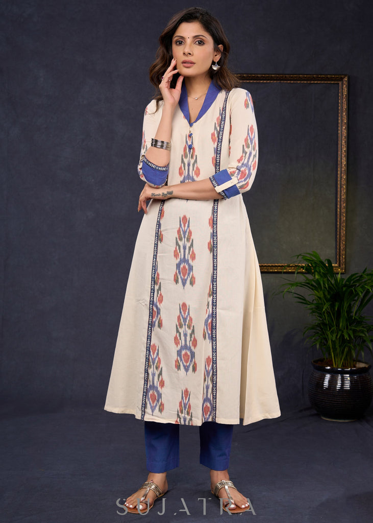 Blue Cotton Pant