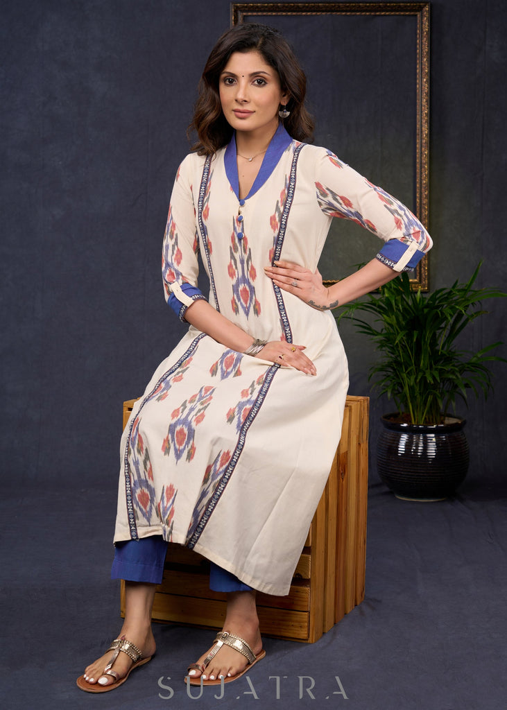Blue Cotton Pant