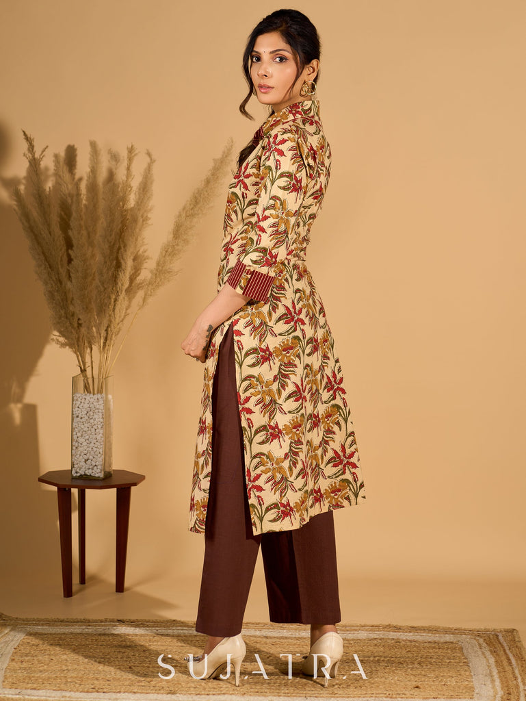 Brown Cotton Pant