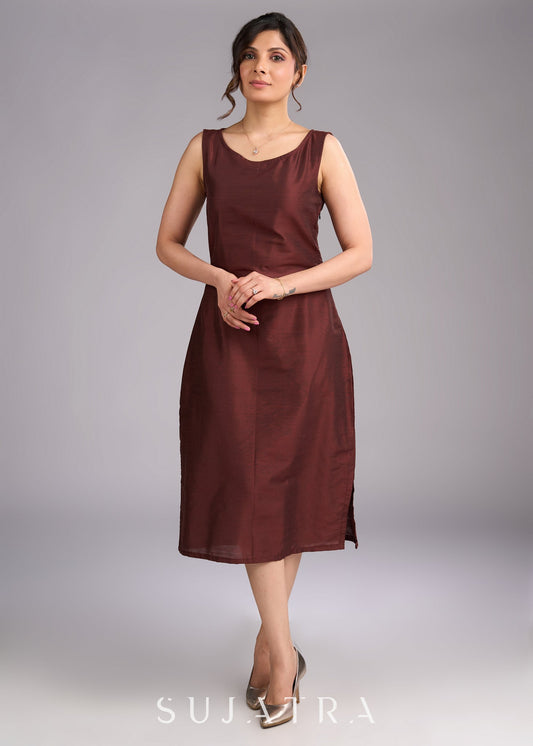 Maroon Slip Dress