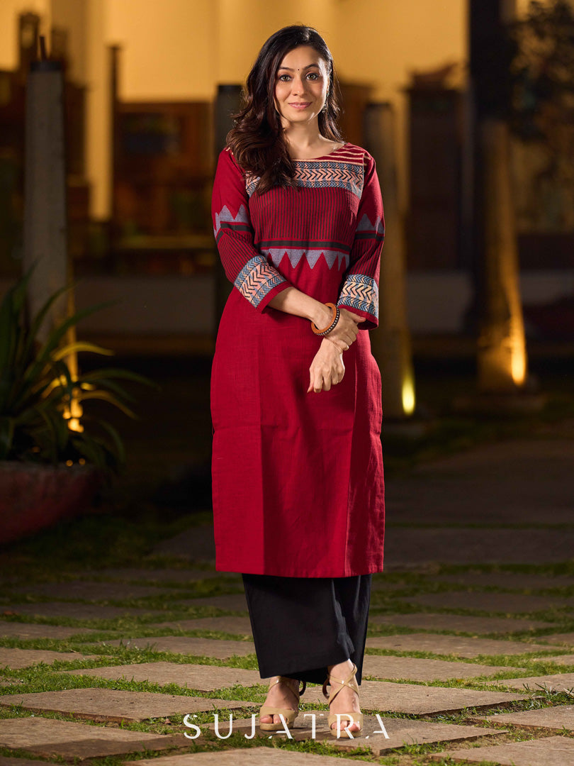 Elegant Black Cotton Palazzo Pant