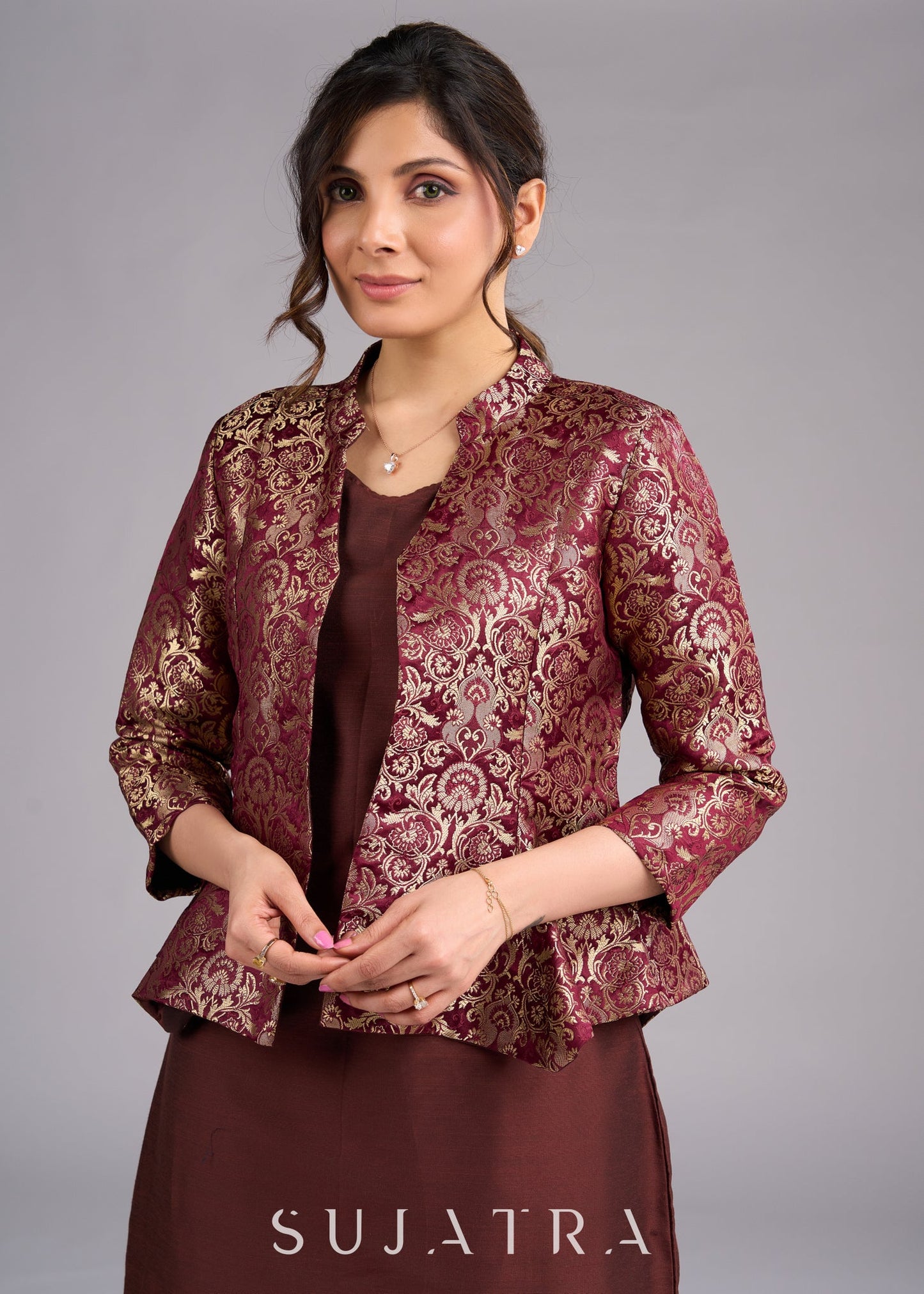 Brocade blazer jacket