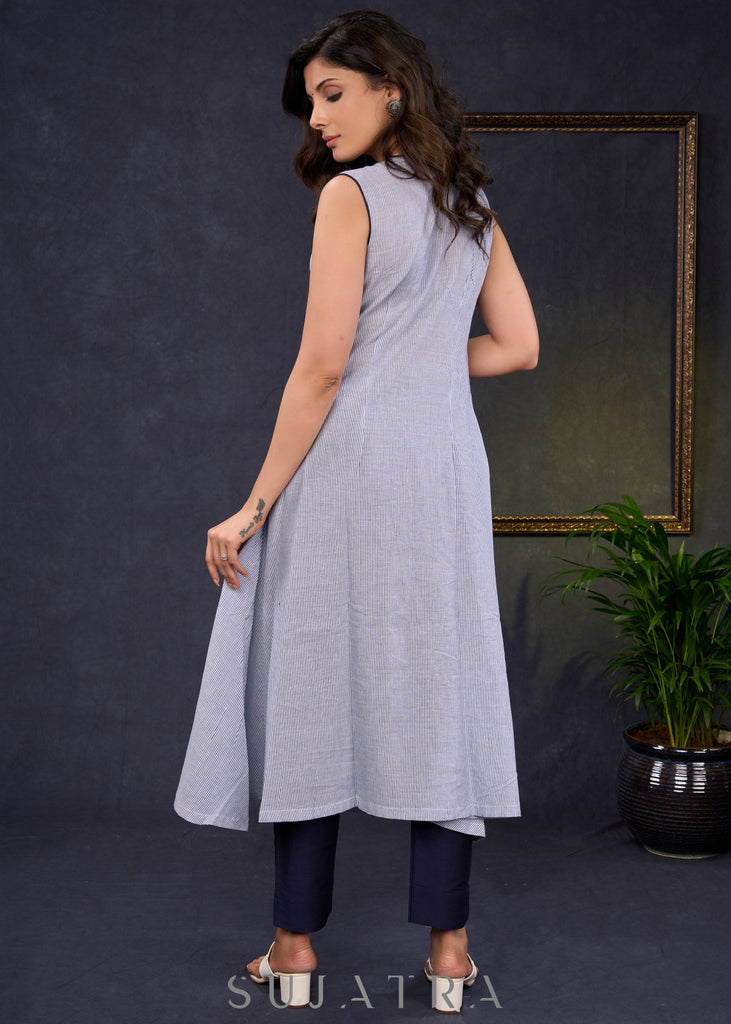 Black Cotton Silk Pant