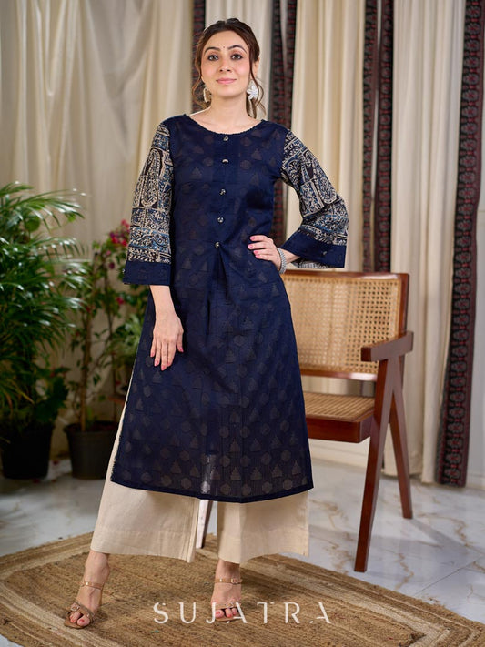 Cream Cotton Relaxed Fit Palazzo Pant