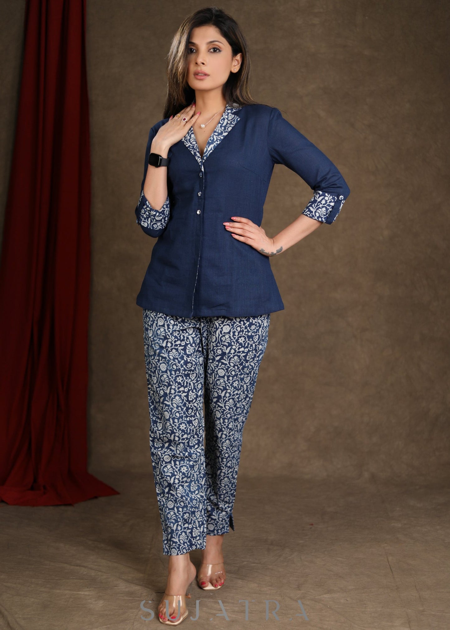 Indigo Cotton Pant