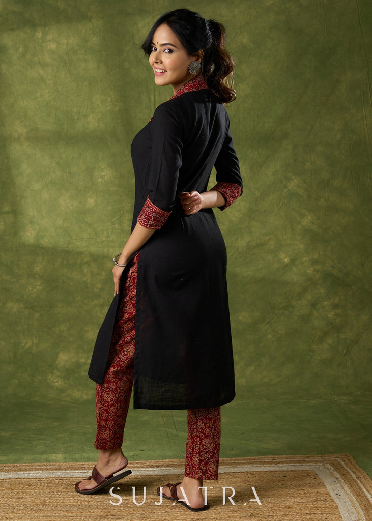 Maroon Cotton Pant