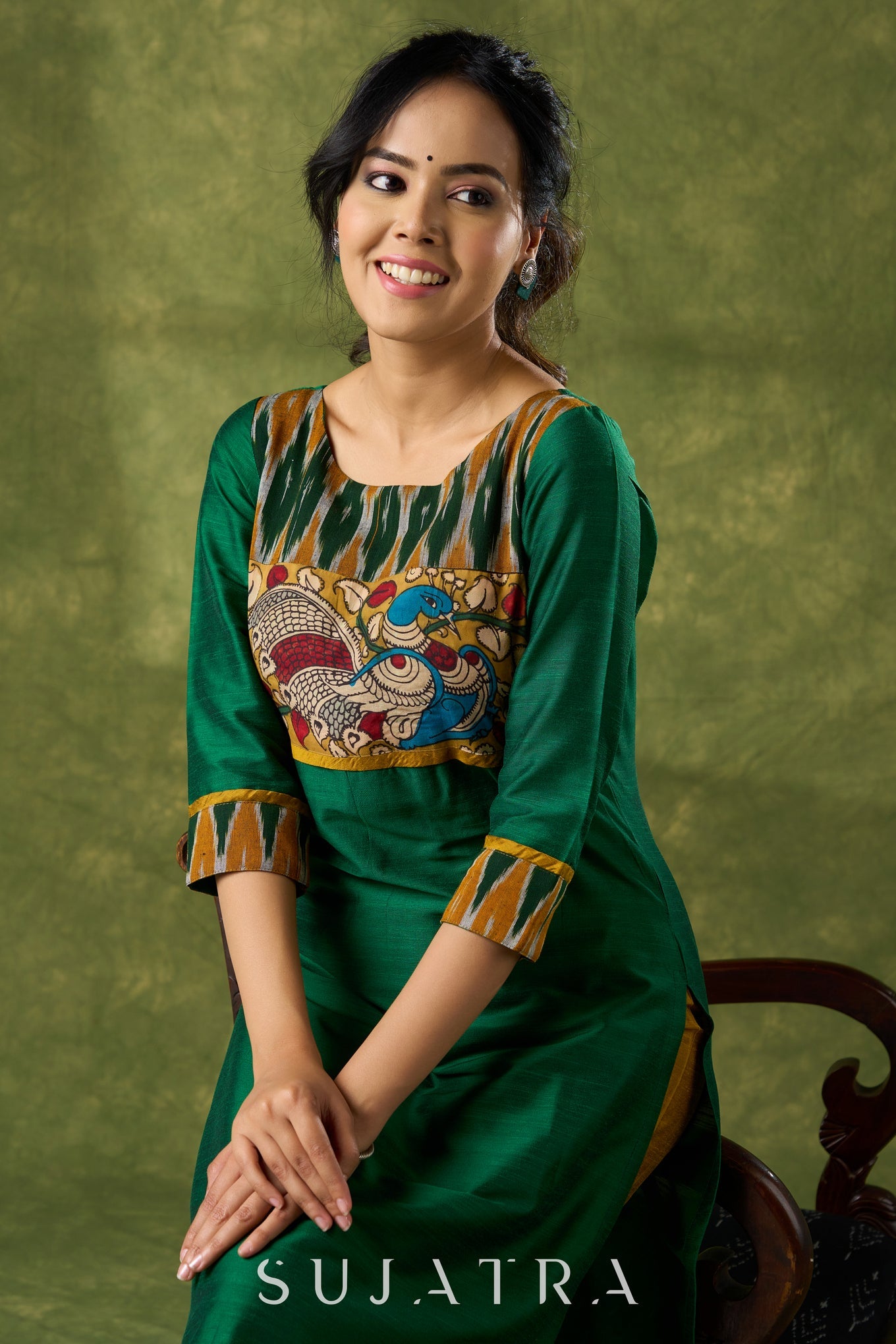 Mustard Cotton Silk Pant