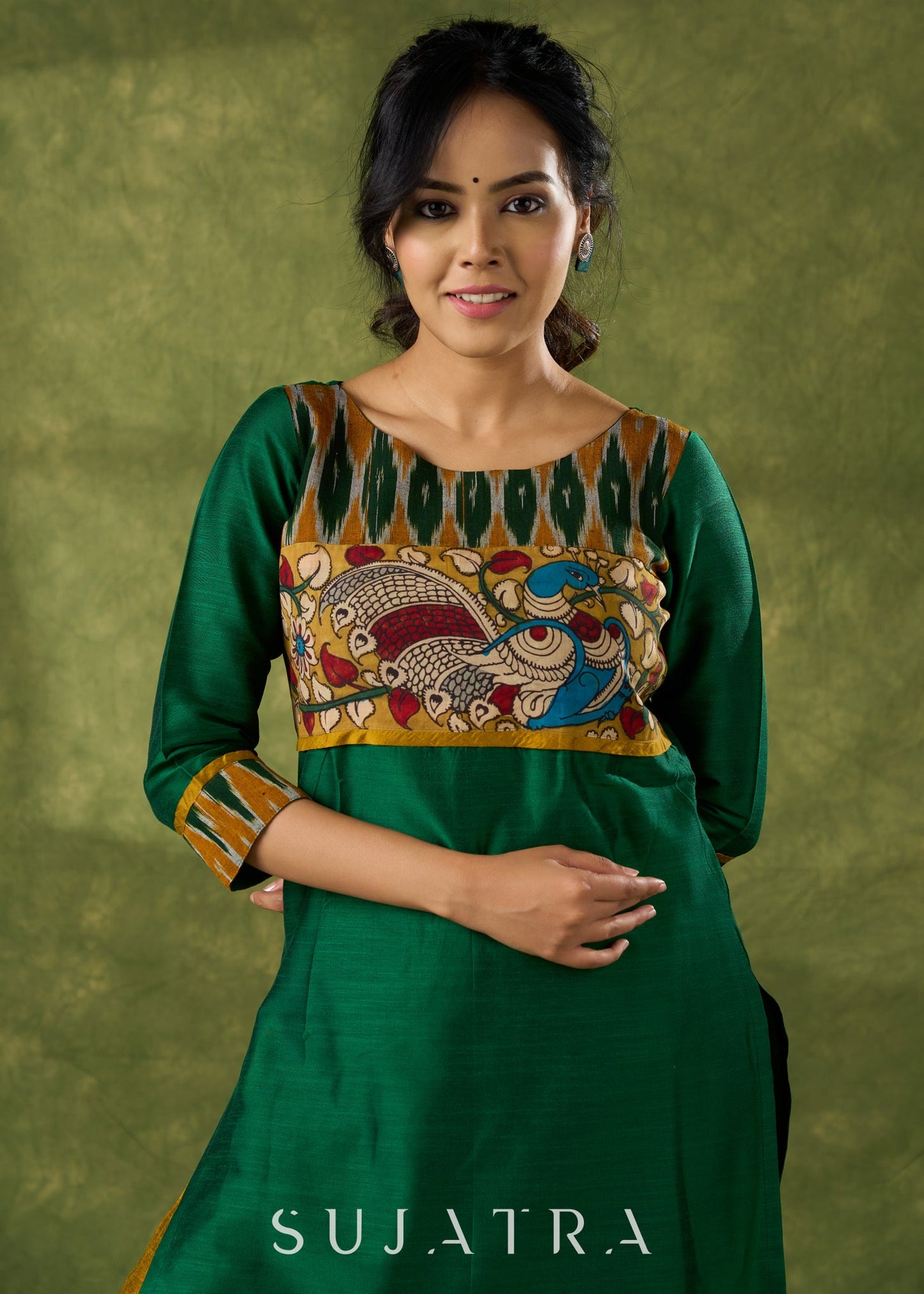 Mustard Cotton Silk Pant