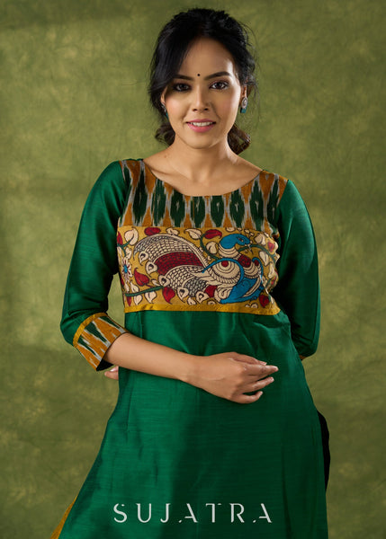 Mustard Cotton Silk Pant