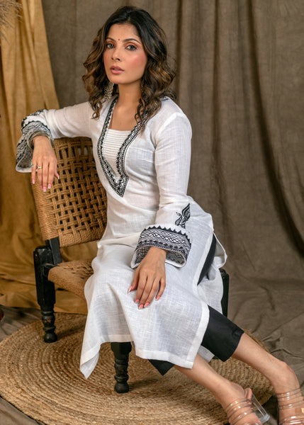 Black Cotton Silk Pant