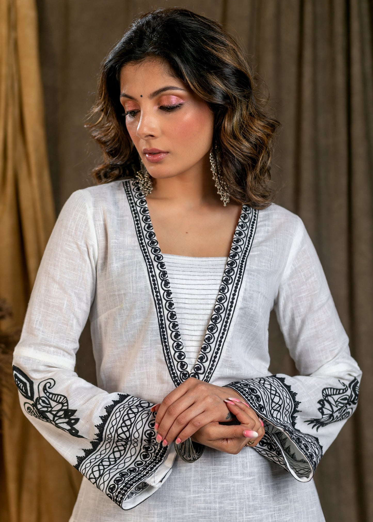 Black Cotton Silk Pant